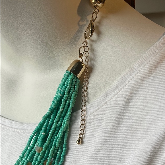 Starfish Charm Turquoise Beaded Necklace - Picture 3 of 3